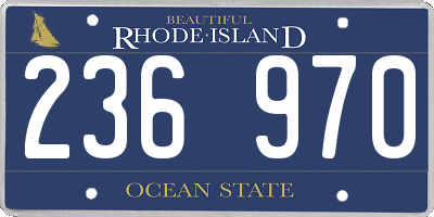RI license plate 236970