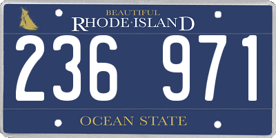 RI license plate 236971