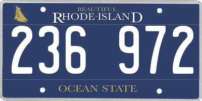 RI license plate 236972