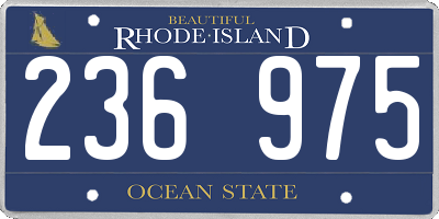 RI license plate 236975