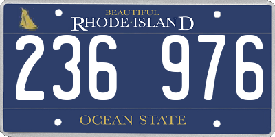 RI license plate 236976