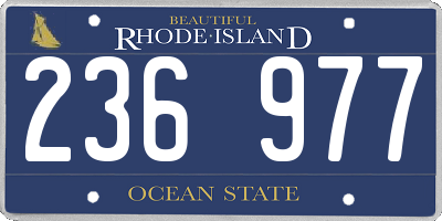 RI license plate 236977
