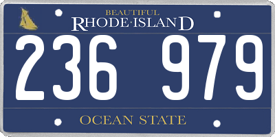 RI license plate 236979