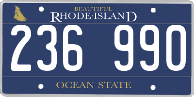 RI license plate 236990
