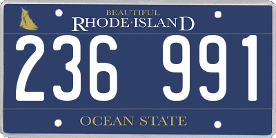 RI license plate 236991