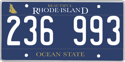 RI license plate 236993