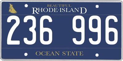 RI license plate 236996