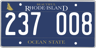 RI license plate 237008