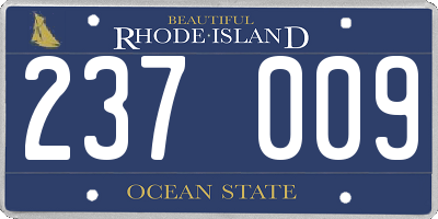 RI license plate 237009