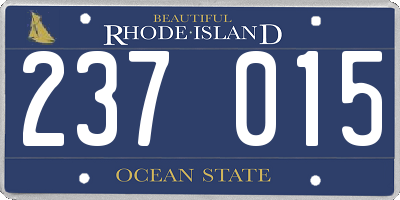 RI license plate 237015