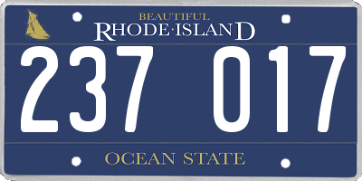 RI license plate 237017