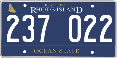 RI license plate 237022