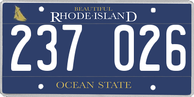 RI license plate 237026