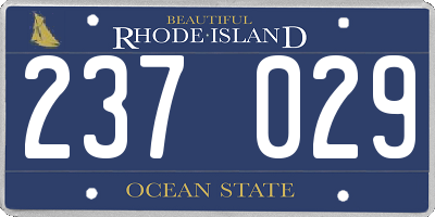 RI license plate 237029