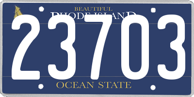 RI license plate 23703