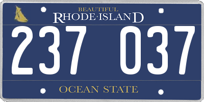 RI license plate 237037
