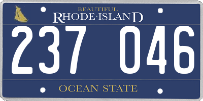RI license plate 237046