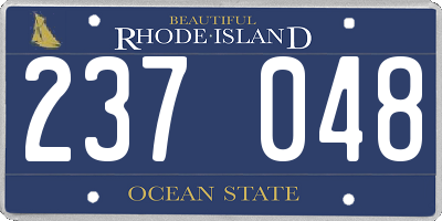 RI license plate 237048