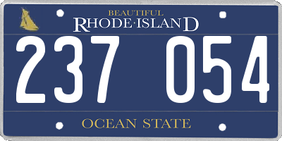 RI license plate 237054