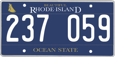 RI license plate 237059