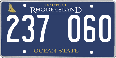 RI license plate 237060