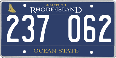 RI license plate 237062