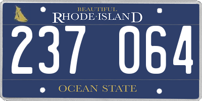 RI license plate 237064