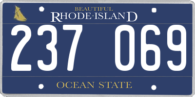 RI license plate 237069