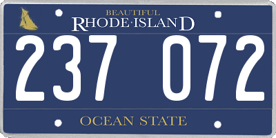 RI license plate 237072