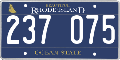 RI license plate 237075