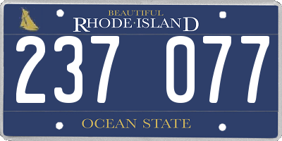 RI license plate 237077