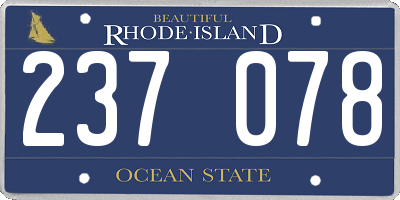 RI license plate 237078