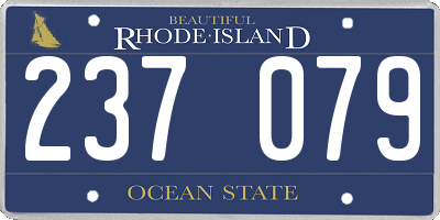 RI license plate 237079