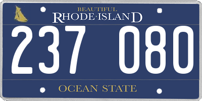 RI license plate 237080
