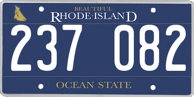RI license plate 237082