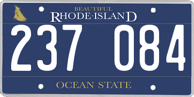 RI license plate 237084