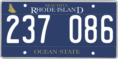 RI license plate 237086