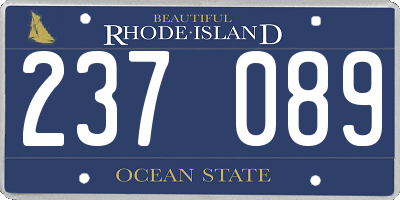 RI license plate 237089