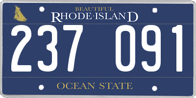 RI license plate 237091