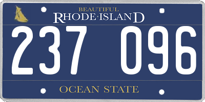 RI license plate 237096