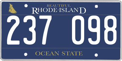 RI license plate 237098