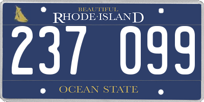 RI license plate 237099
