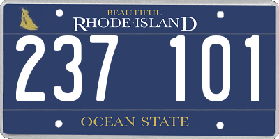 RI license plate 237101