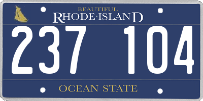 RI license plate 237104