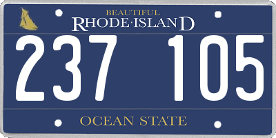 RI license plate 237105