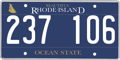 RI license plate 237106