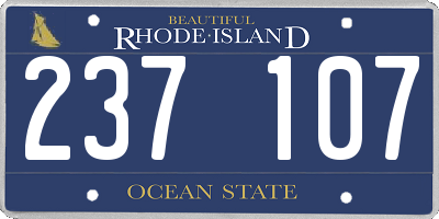 RI license plate 237107