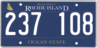 RI license plate 237108