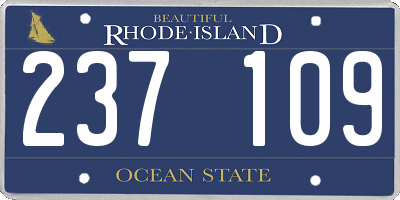 RI license plate 237109