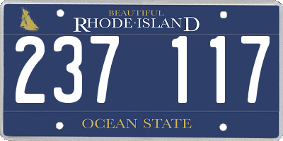 RI license plate 237117
